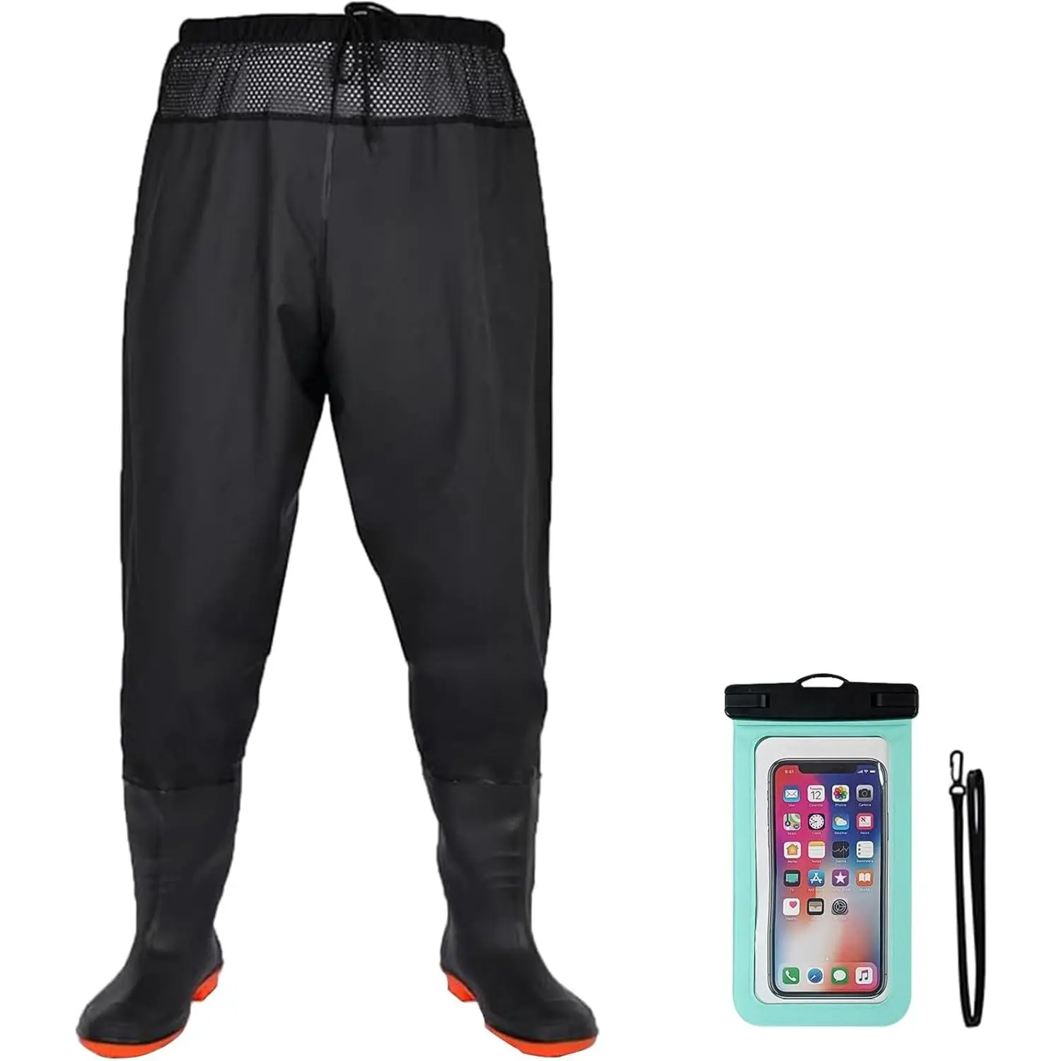 Fishing Waders with Boots, Nylon/PVC  Wader Pants Fishing Waders for Men Women,  Bootfoot Waders