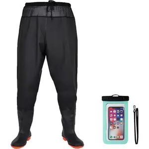 Fishing Waders with Boots, Nylon/PVC  Wader Pants Fishing Waders for Men Women,  Bootfoot Waders