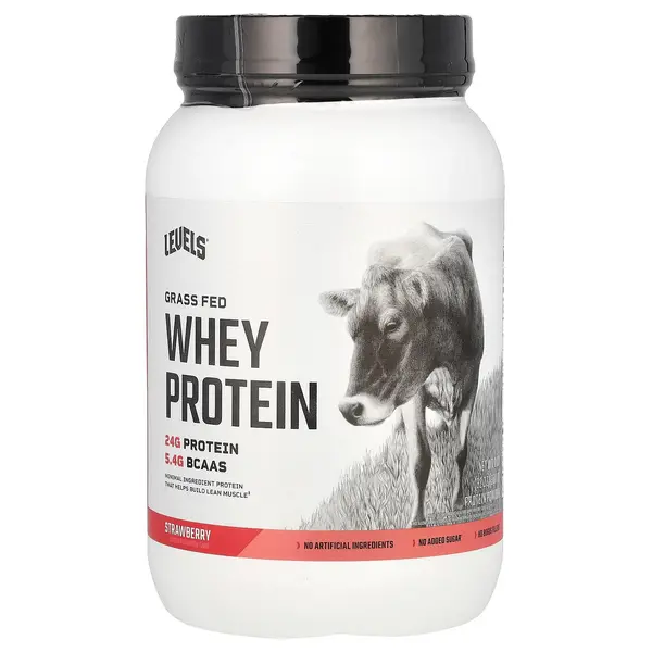 Grass Fed Whey Protein Powder, Strawberry, 2 lb (907 g)