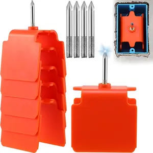 6 Pack Outlet Marker for Drywall, Blind Mark Dry Wall Electrical Box Locator Tool for Drywall Installation, Drywall Outlet Markers with Metal Tip for Single Gang Outlets Box Wire Protection