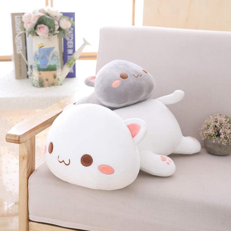 Cat Stuffed Animals, Soft Cat Plush Pillow Kitten Stuffed Animal Toy Gifts for Kids