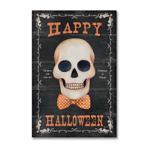 Courtside Market Halloween vintage sign 12x18 Canvas Wall Art