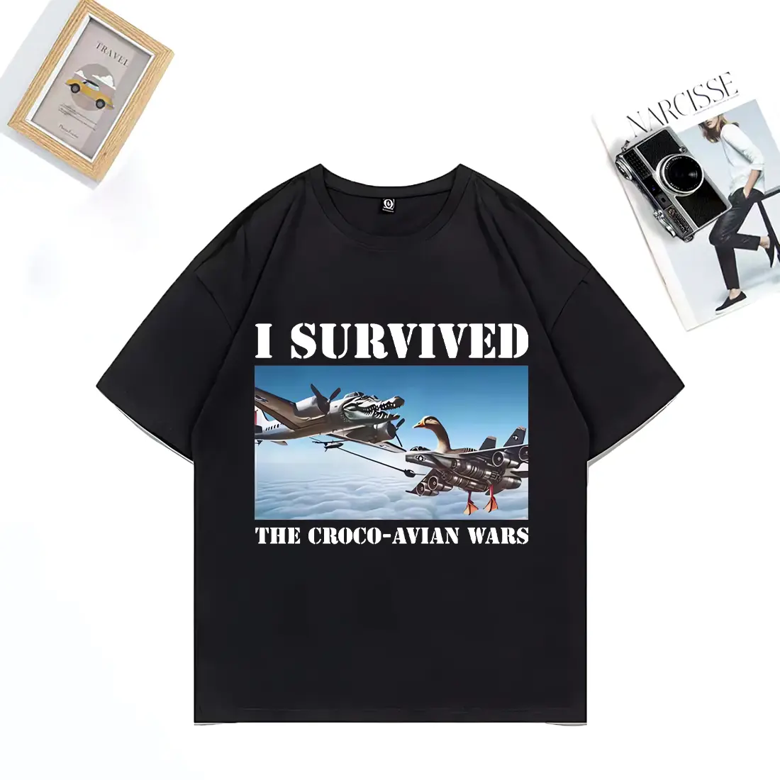 Bombardiro Crocodilo Bombombini Guzzini Funny Italian Brainrot Meme Graphic TShirt vintage Men Clothing Fashion Unisex Harajuku TShirts