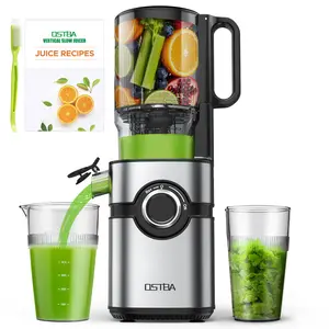 OSTBA Cold Press Juicer with Reverse Function, 5'' Wide Feed Chute Juicer Machine for Whole Fruits & Vegetables, High Juice Yield, BPA-Free, Easy Clean Masticating Juicer