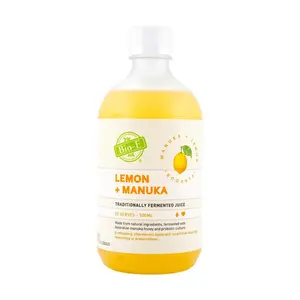 Bio-E Australia Lemon Manuka Honey Enzyme Drink 500ml - Rich in Vitamin C, Detox, , Natural Fruit & Vegetable Probiotics