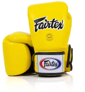 Fairtex BGV1BR Muay Thai Boxing Gloves-Yellow