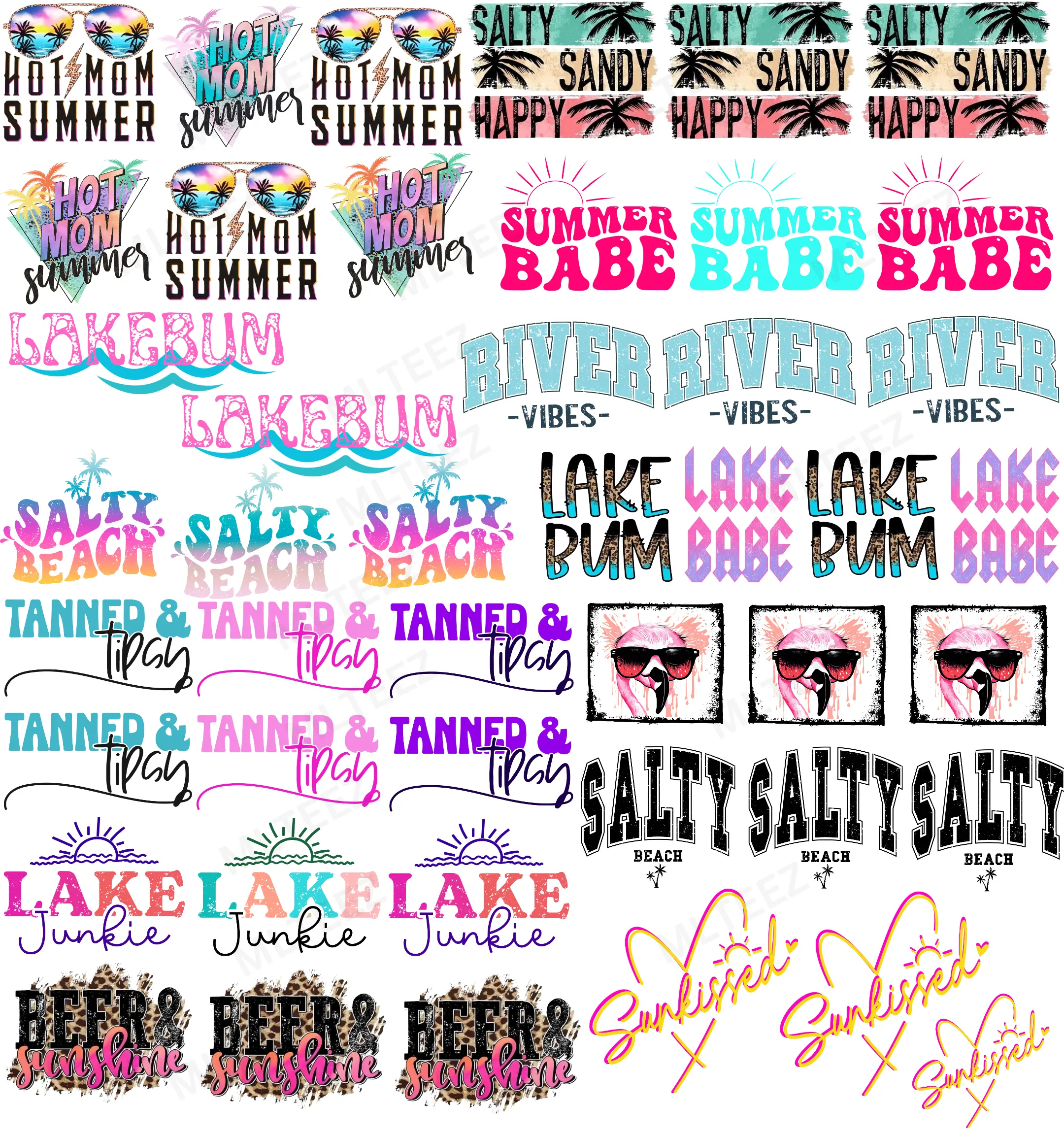 SUMMER TRUCKER HAT GANGSHEET  - 22X24