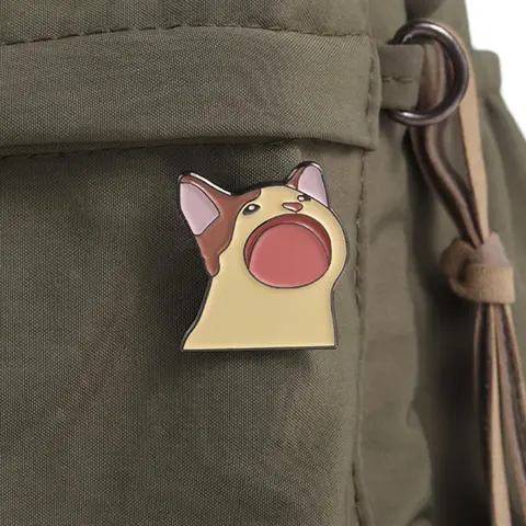 Cute Cartoon Cat Animal Design Brooch, Cute Gift For Kids, Casual Clothes Accessories Suitable for Backpacks, Jeans, Scarves, Hats Decoration Fixed Buckle, Casual Zinc Alloy Jewelry for Men & Women, Clip, Fashion Lapel Pin, Durable Metal Pins