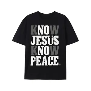 Ootd T Shirt Know Jesus Know Peace T-shirt Believe in God Christian Christ Religious T-shirt