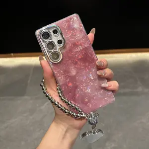 Sparkling bracelet phone case phone case suitable For  S25/ S24/S23/S22 S24+/S23+/S22 phone Case Lens bracket-hlk12