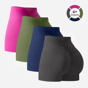 MFVIM WOMEN'S HIGH WAISTED SHORTS - Creamy soft athletic stretch shorts for lounging, fitness, running, gym