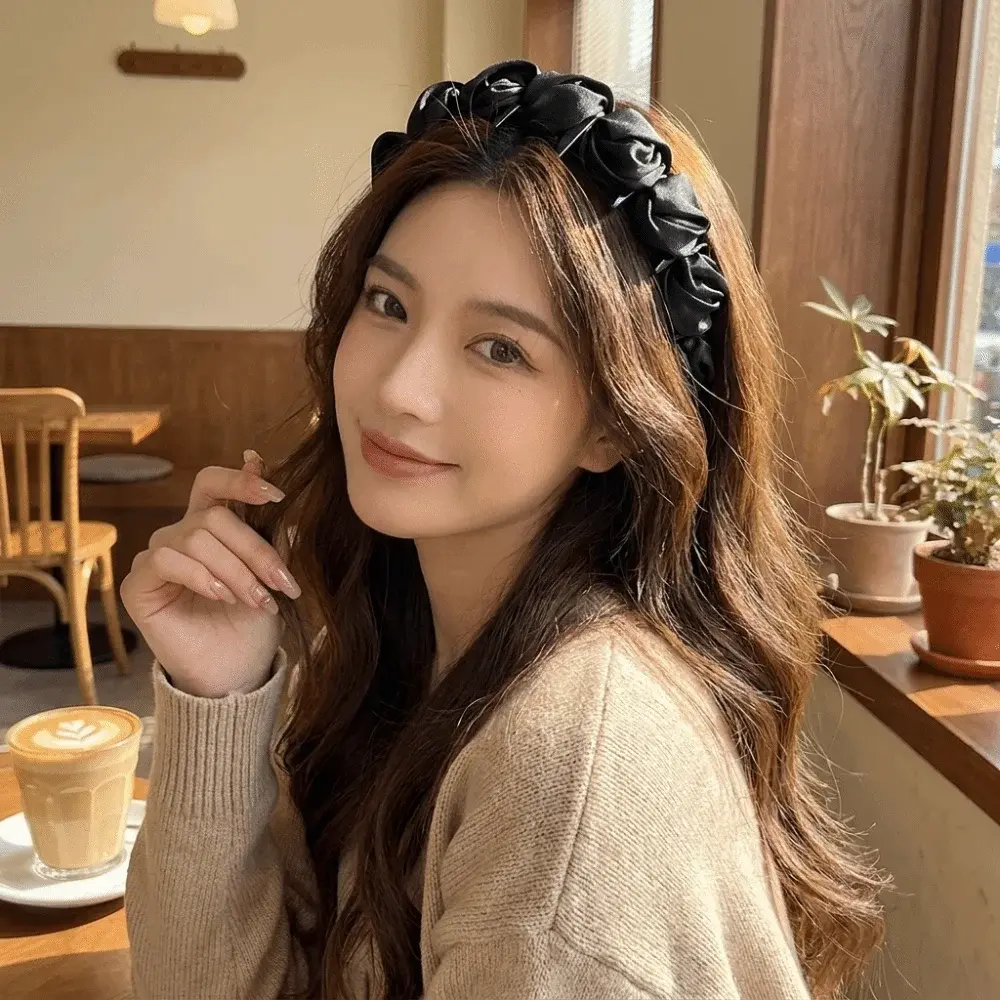 3Pcs/Set Non-Slip Teeth Cloud Padded Headband High Cranial Top Wave Hairband Set Lightweight High-Volume Top Hairband