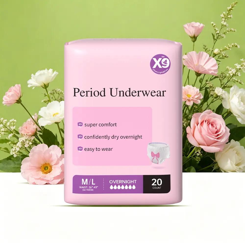 X9 Disposable Postpartum Underwears for Women, Superabsorbent & Leakproof Highwaist Panty with a Comfortable and Snug Fit for Heavy Flow & Maternity Supplies, Period, Casual