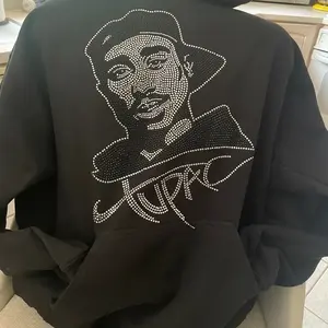 2 PAC Inspired Hoodie - Casual Men's Sweater with White Dot Design, Soft Fabric, Ideal for Casual Wear