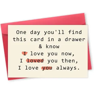 Romantic Birthday Card for Women Men, Funny Anniversary Card for Her Him, l Love You Always Gift for Girlfriend Boyfriend, Valentines' Day Card