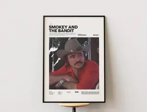 Smokey and the Bandit Poster | Burt Reynolds Poster Print | Special Design Poster | Alternative Movie Poster