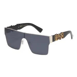 Classy Gold or Black Logo Gold Trim Sunglasses with Stylish Design and Gold Accents