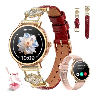 Stylish Smart Watch for Women, Bluetooth Calls & Notifications, Heart Rate and Sleep Tracking, 100+ Sport Modes, Fashion Clover Wristwatch for Daily Wear