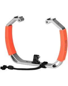 Movo - GB-U80T Large Underwater Rig with Dual Ball Mounts, Adjustable Wrist Strap, Multi Mount Options for LED, Microphone, Camera Durable Equipment