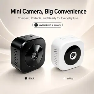 Portable Mini Security Camera, Compact Pocket Size, Night Vision, Multi-User Sharing, Real-Time Alerts, Easy Installation, Home Office Use