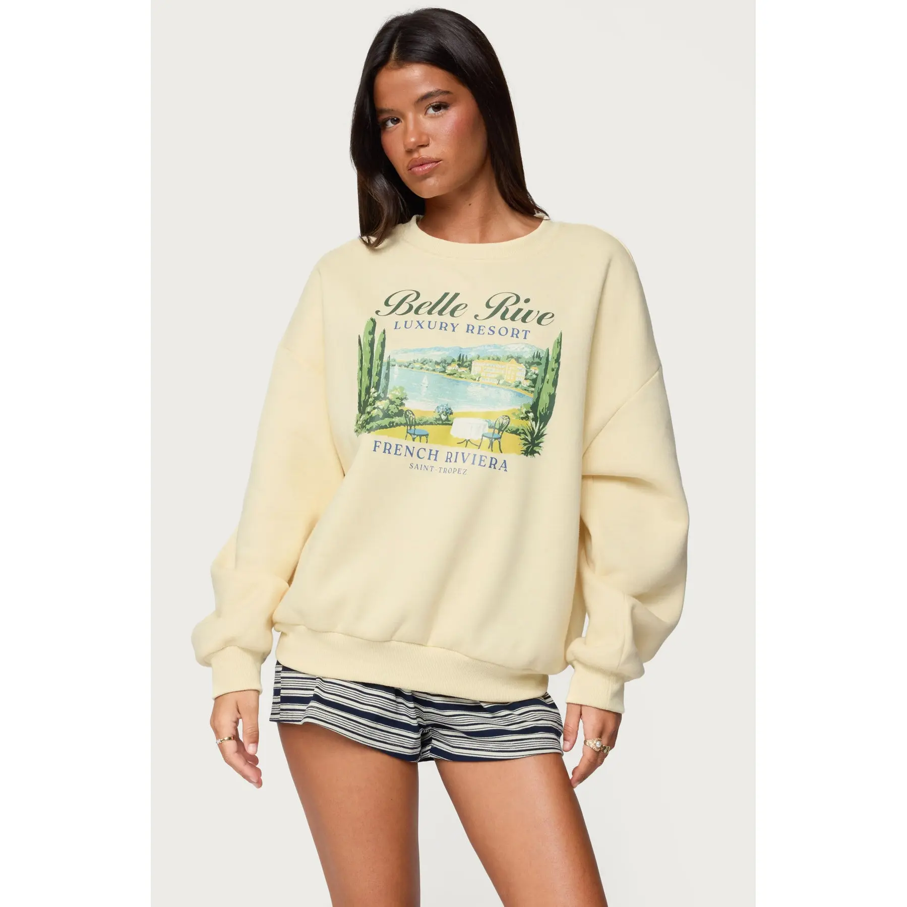 French Riviera Oversized Sweatshirt