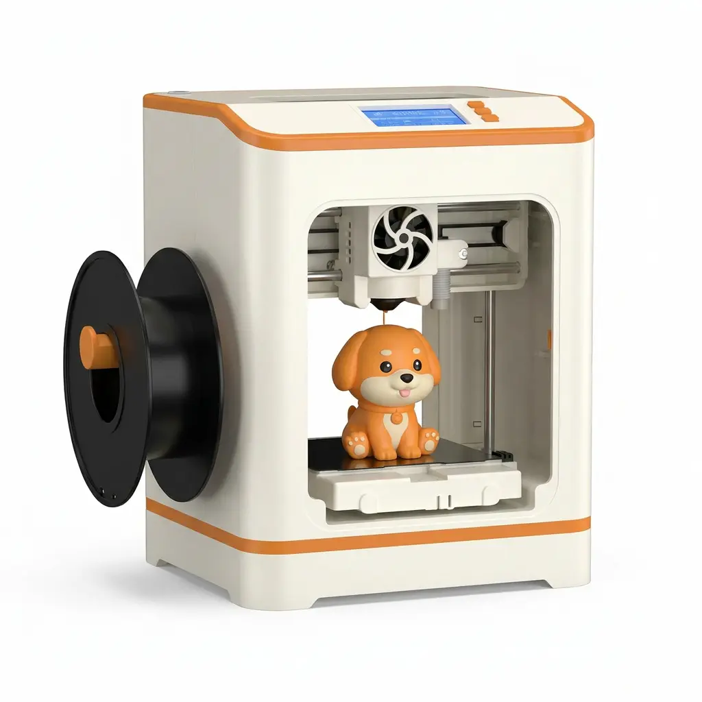 3D Printer for Kids & Beginners, Fully Assembled Starter Mini 3D Printer, Start in 8 Mins, App & Wifi Control, Auto Leveling, 3000+ Model Library, 20+ Creative DIY Modules for STEM