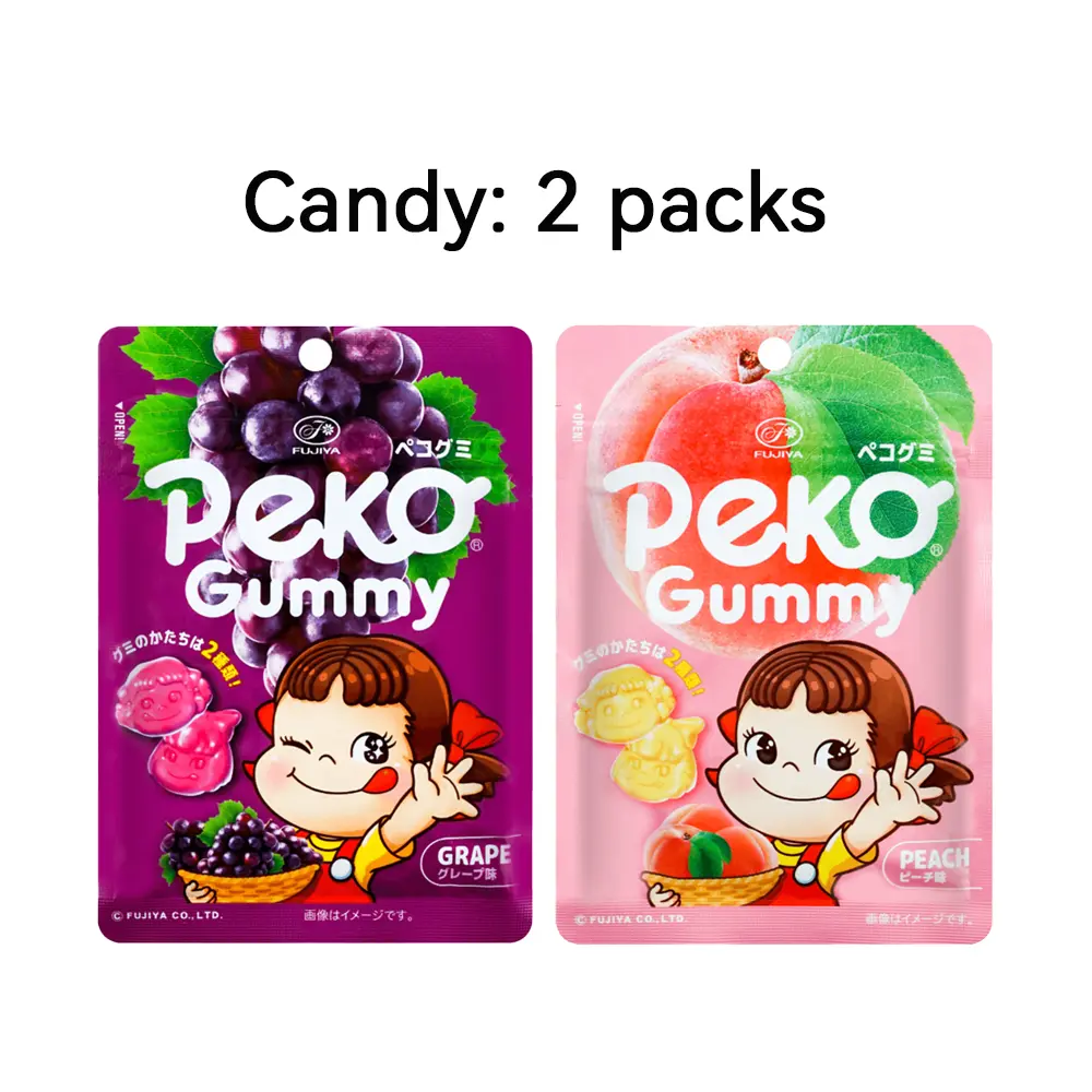 Candy - Snack, Two flavors of Fujiya brand fruit jelly candies