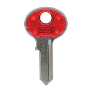 212 MAIN Universal Brass Key Blank - Key Number 5005208, 69-Single Sided, Red, Pack of 10 - Home Door Lock, Entry Locks Hardware Accessory