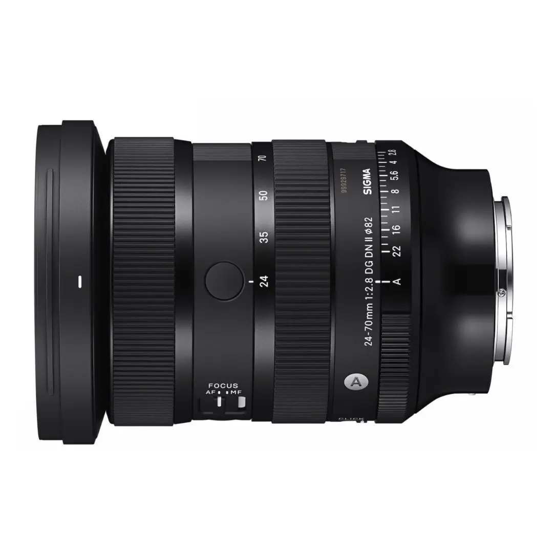 Sigma 24-70mm 2f/2.8 DG DN II Art Series Camera Lens for Photographers, Compact, 5 Aspherical Lens, High Sharpness, Water-Resistant Design (Sony E-Mount), Glass Elements