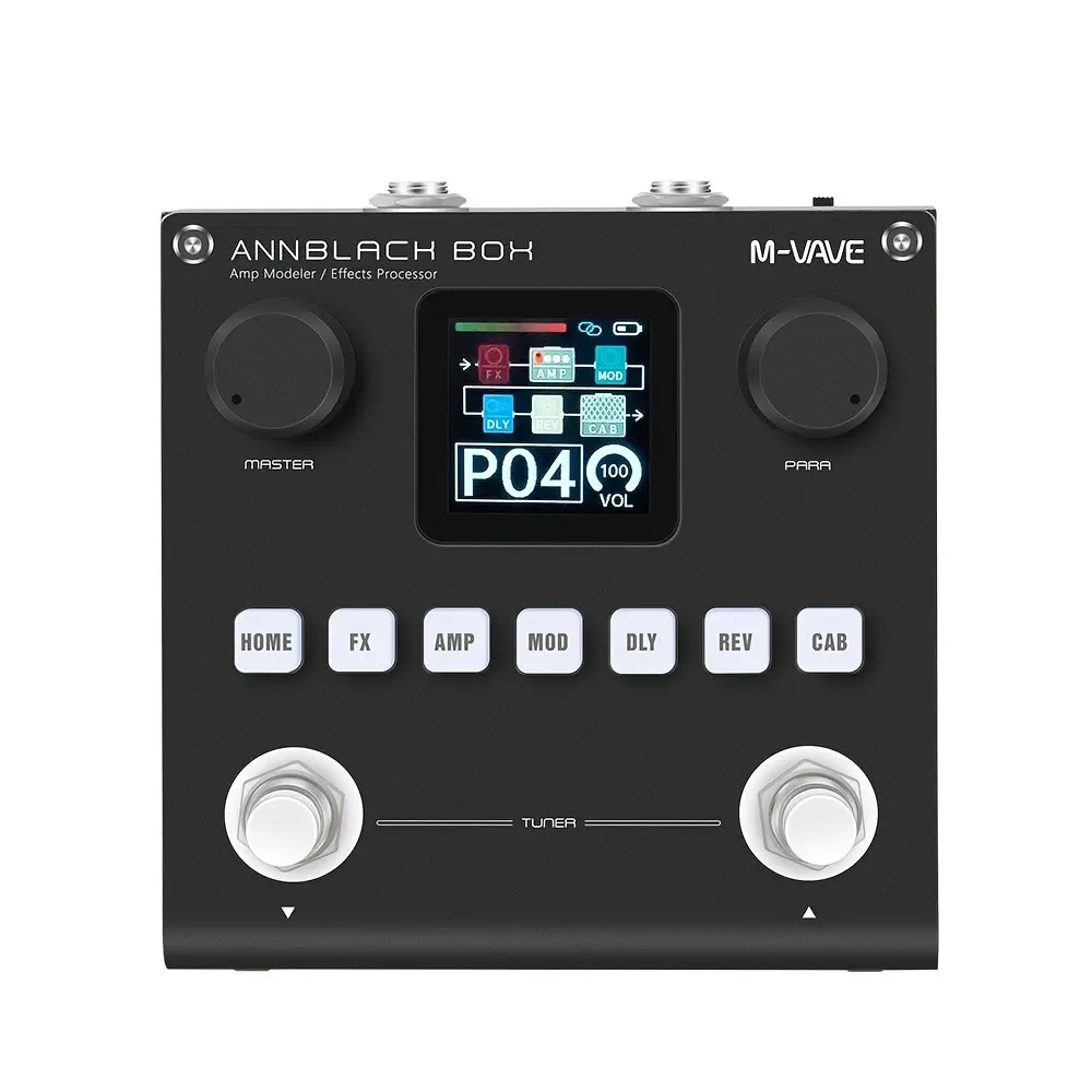Annblack Box Guitar Bass Effects Pedal, 80 Presets, 60 Effects, APP Edit, IR Load, Wireless/OTG Recording, 10hr Battery Life, 20 IR Models, Guitar Pedals