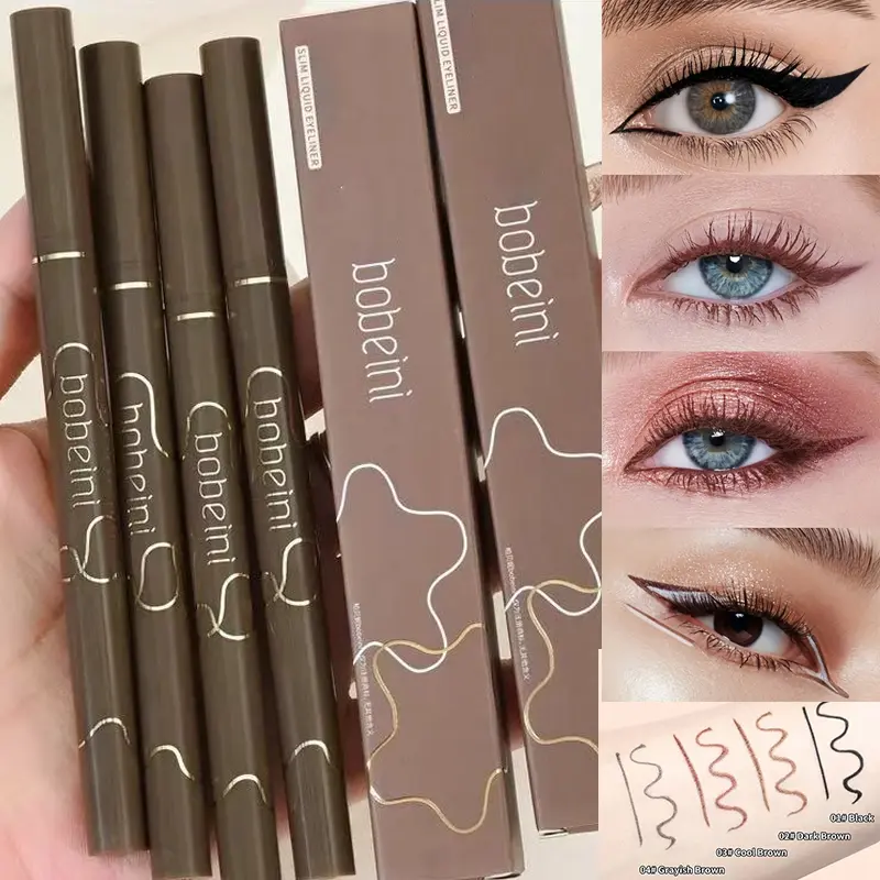 Silk Eyeliner Pen, Ultra-Fine Liquid Eyeliner, Quick-Drying Waterproof Formula, Easy Control Tip, Non-Irritating Daily Makeup Tool, Cosmetic