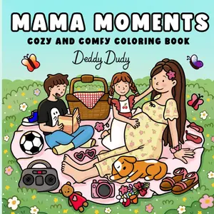 Mama Moments: Cozy Coloring Book for Adults and Teens with comfy Mom Life Activities for Relaxation, Mindfulness and Self-Care Paperback