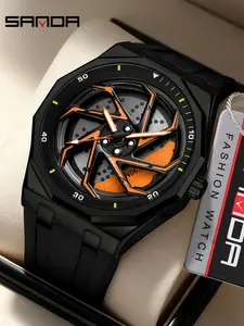 Sanda Brand Watch Rotating Hub 360 Degrees, Trendy Fashion Quartz Watch, Waterproof Men's Watch Wholesale, Quartz Wristwatches