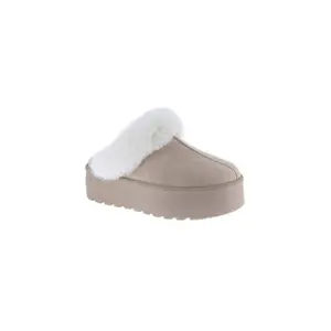 Women's Platform Fur Trim Snow Slides -Stylish Winter Footwear