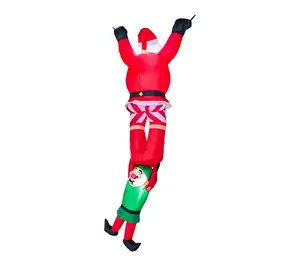 Joyfy 8ft Hanging Christmas Inflatable ClimbingSanta
