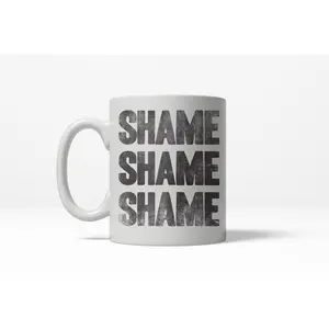 Shame Shame Shame Funny Democratic Republican Political Ceramic Coffee Drinking Mug - 11oz Funny Coffee Mugs Ceramic Printed Drinkware Cup
