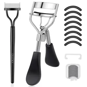 Eyelash Curler & Lash Comb Set – Effortlessly Create Delicate Eye Makeup, the Curler Delivers Long-Lasting, Lifted Curls, While the Comb Separates Lashes for A Natural, Clump-Free Look, Keep it Handy for Perfect Lashes Anytime, Anywhere.
