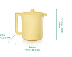 Tupperware Vintage Classic Sheer Pitcher 2 Qt & 1.5 Qt Sizes with Push Button Lid for Easy Pouring and Storage Practical Stylish Drinkware for Daily Use