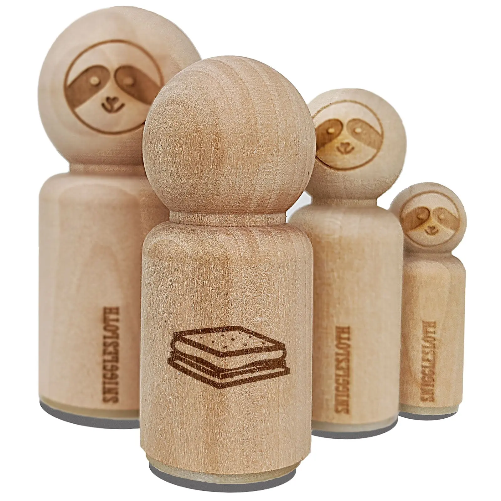 S'mores Graham Cracker Chocolate Marshmallow Campfire Snack Rubber Stamp for Stamping Crafting Planners