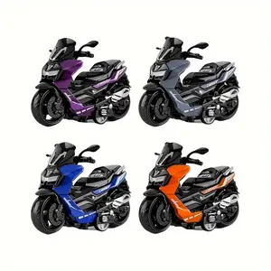 1pc Creative Pull-Back Motorcycle Toy, Pull-Back Simulation Scooter Toy for Children, with Liftable Rear Seat and Movable Handlebars, Cool Scooter Model