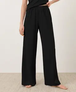 Women's Organic Pointelle Wide Leg Pant