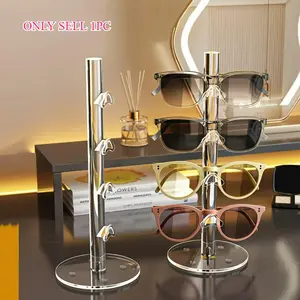 The Acrylic Multi-compartment Glasses Storage Rack on the Desktop Is Suitable for Fashion Glasses, Myopia Glasses, Fashion Glasses, and High-end Dressing Table Glasses Placement Racks and Glasses Display Stands Acrylic Shelf