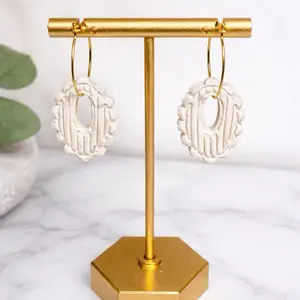 Polymer Clay Earring Small Textured Dangle Lightweight Handmade Hypoallergic Nickel Free Earrings Boutique Quality