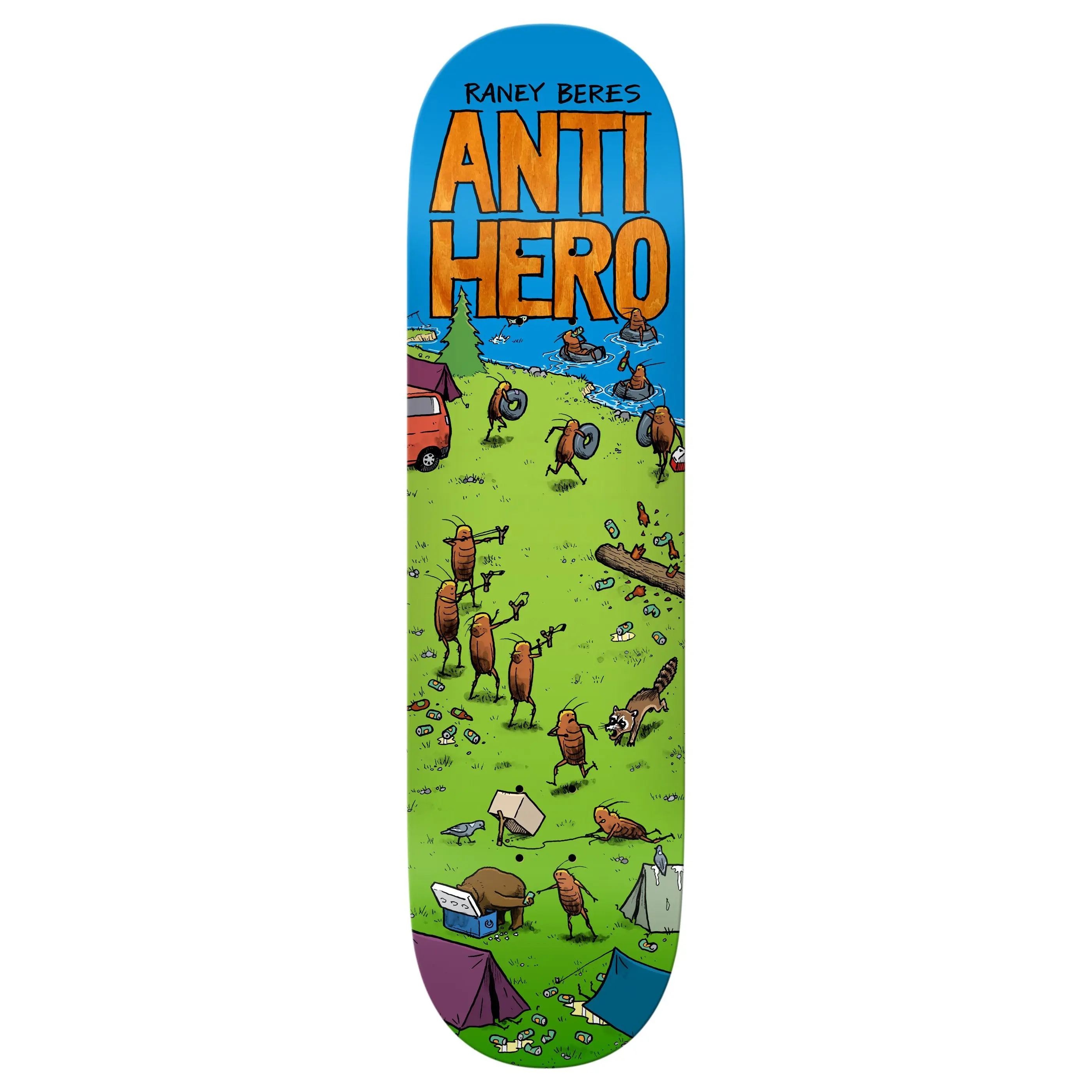 Anti Hero Skateboard Deck Raney Roached Out 2 Green 8.62" x 32.56"