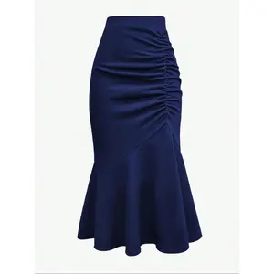 Women's Solid Color   Bodycon Skirt, Elegant Fashion Casual  Skirt for Daily Outdoor Wear, Women's Bottoms for Summer