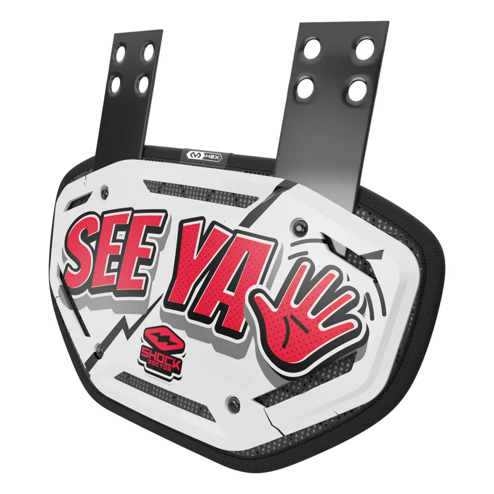 Shock Doctor Showtime See Ya Back Plate - Contoured HEX Padding for Maximum Protection & Comfort - Exclusive Design