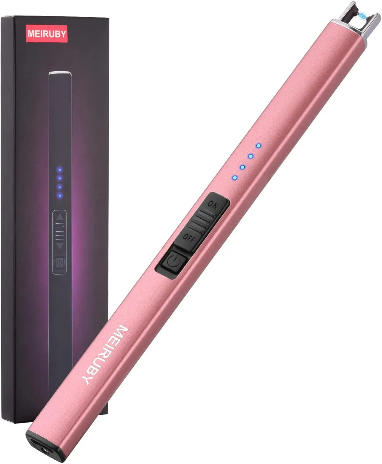 MEIRUBY Portable Rechargeable USB Arc Electric Candle Lighter - Kitchen Fire Starter for Camping, BBQ, Ideal Gift for Women (Mom, Wife, Sister)