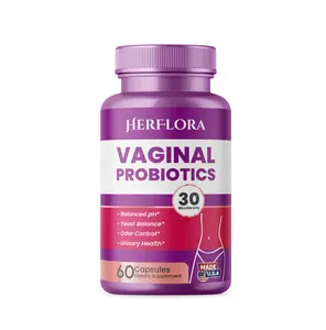 HerFlora Vaginal Probiotics for Women – 30 Billion CFU | pH & Yeast Balance, Odor Control, Urinary Health – 60 Capsules