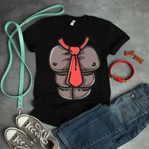 Donkey Monkey Chest Red Tie Game Cosplay Halloween Costume T-Shirt_1