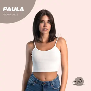 JBEXTENSION 12 Inches Bob Cut Cold Brown Straight Pre-Cut Frontlace Glueless Wig PAULA
